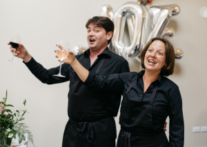 Soprano & Tenor Singing Waiters hire UK